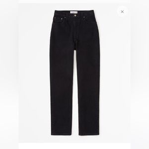 NWOT black ultra high rise straight leg Abercrombie jeans